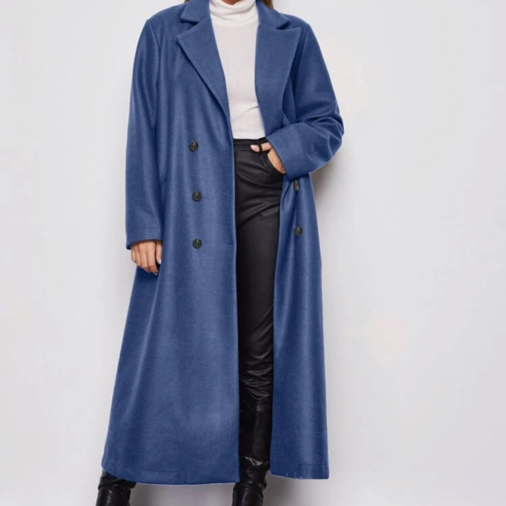 Blue full length coat